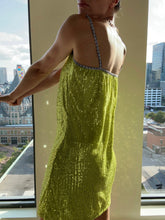 Load image into Gallery viewer, APPLE GREEN SEQUINS DRESS