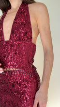 Load image into Gallery viewer, DARK WINE SEQUIN SET
