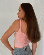 Load image into Gallery viewer, LIGHT PINK JERSEY RUCHED FRONT CROPPED CAMI TOP