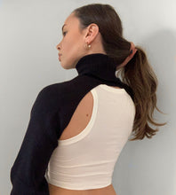 Load image into Gallery viewer, BLACK CUTOUT TURTLENECK KNIT