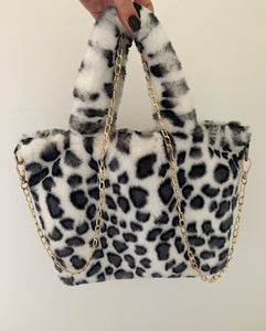 CHEETAH PRINT FAUX FUR BAGS