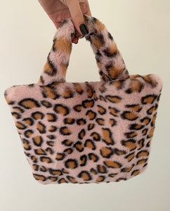 CHEETAH PRINT FAUX FUR BAGS