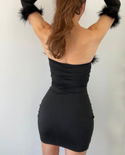 Load image into Gallery viewer, BLACK FEATHER DRESS