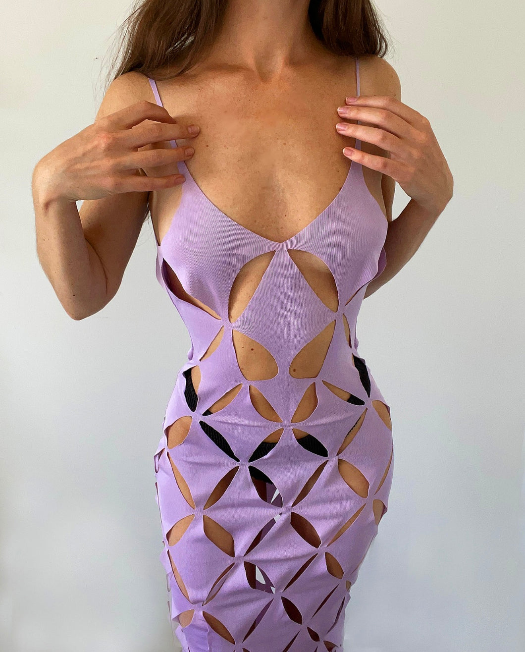 LAVENDER CUT OUT DRESS