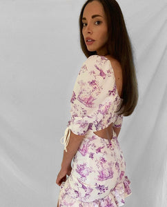 LILAC PORCELAIN PRINT DRESS